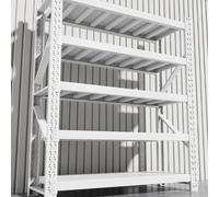 Livraisons expresses domestiques, applications commerciales et de supermarchés. Étagères de rangement de grande capacité, sans besoin d'outils. (Main blanche, 200 x 50 x 200 cm/78,7 x 19,7 x 78,7