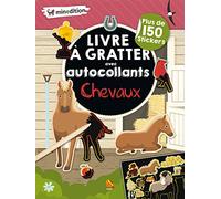Livre à gratter avec autocollants - Chevaux