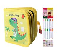 Livre à gribouiller réutilisable et marqueurs - Bloc de peinture, livre de gribouillage effaçable pour garçons et filles, maternelle, école à domicile, salle de nniversaire, vacances, voyage