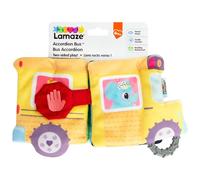 Livre accordéon bus LAMAZE. Livres souples pour bébés, jouets d'éveil sensoriel avec images, anneau de dentition, éléments qui couinent, miroir, dès 6 mois, cadeaux pour garçons et filles