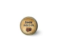 Livre Addict - Bijoux de lecture - Bijoux de livre - Cadeau de littérature - Cadeau pour amateur de bibliothèque - Love of Books - Cadeau pour lecteur - Broche de lecture