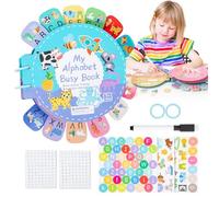 Livre alphabétique - Lettres et mathématiques Puzzle Book pour les petits jouets de développement du développement, activités d'apprentissage d'âge préscolaire pour garçons et filles livres éducatifs