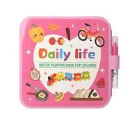 Livre aquarelle - Jouets éducatifs réutilisables - Livre de dessin pour - Pour la maison, l'école, la salle de classe, les voyages, l'avion, le jeu, le dessin, l'art, le bricolage, Noël