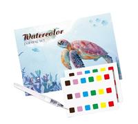 Livre aquarelle pour - Kit aquarelle avec livre, stylo et palettes de couleurs | Carnet créatif pour et jeunes | Idéal pour peindre, apprendre et offrir