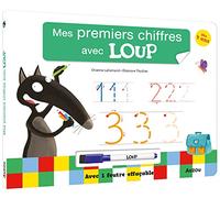 Livre ardoise - mes premiers chiffres avec loup