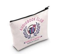 Livre audio Lover Makeup Bag Livre audio Club Cadeaux d'écoute Cadeaux Audio Bookworm Zipper Pouch, Livre audio Club Royaume-Uni