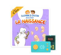 Lunii - Coffret Suzanne & Gaston découvrent la Naissance - Livre Audio interactif de 1h47 à écouter dés 5 Ans sur Ma Fabrique à Histoires