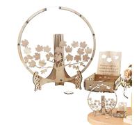 Livre avec arbre et feuilles d'érable, livre de mariage sur l'arbre, livre en bois, livre de mariage, cadre de mariage