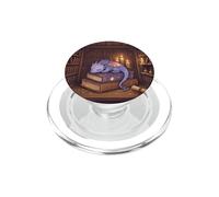 Livre bébé Dragon endormi Amant Livre bibliothécaire Lecture PopSockets PopGrip pour MagSafe