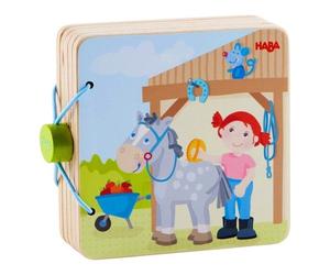 Livre bébé en bois 'Mon centre équestre préférée HABA® - Jouets Haba