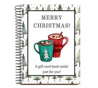 Livre cadeau de cartes de Noël - Livre de cartes de survie à spirales pour l'université de Noël, 5 x 7 pages à faire soi-même, cadeau de vacances (A)