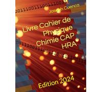 Livre Cahier de Physique Chimie CAP HRA: Edition 2024