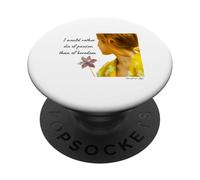 Livre Citation I Would Rather Die of Passion Than Boredom PopSockets PopGrip Adhésif