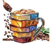 Livre Coffee Cup-Ceramic Cup pour les amateurs de livres, 11oz | Coupe dans la conception des étagères, tasse à café littéraire, cadeau Funkio pour bibliophiles, tasse pour les amateurs de lecture