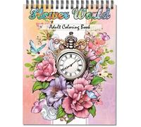 Livre Coloriage Adulte Format A4 - 30 Motifs Floraux Originaux - Anti-Stress et Relaxation pour Adulte