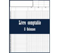 Livre comptable 3 Colonnes: Registre 3 Colonnes, Grand livre de comptes pour les comptes de revenus et de suivi des comptes de dépenses des ... et de vos dépenses, Format 8.5x11 Pouce.