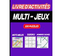 Livre d’activités multi jeux: jeux pour malvoyant en gros caractères | mots mêles |sudoku | nombres cachés