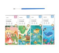 Livre d' d'art pour - Livre d'histoires de coloriage pour l'éducation précoce avec ensemble d'activités aquarelle, carnet de dessin créatif, carnet de croquis d'apprentissage amusant |