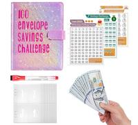 Livre d"épargne Classeur de budget Livre de planification, Collecteur de défis pour économiser de l"argent, Livre de défis de longue durée, Enveloppes d"argent et de dépenses Planificateur de budget p