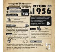 Livre d’Or Anniversaire 70 Ans - Rétrospective 1956 | La Gazette Anniversaire Vintage | Édition Spéciale 70e Anniversaire: Format carré 21×21 cm - 120 pages pour messages, souvenirs et photos
