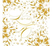 Livre d’Or blanc et doré: Anniversaire, Fête, Baptême, Mariage, 18 ans, EVJF, Pacs, Noces, Baby shower, Départ à la retraite, Inauguration: Fleurs Dorées