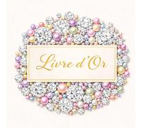 Livre d’Or Mariage Perles Multicolores & Diamants 21,59 x 21,59 cm - Guest Book Wedding Chic et Original - Livre Souvenir Invités Élégant - Album Mariage Luxe