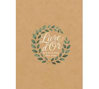 Livre d’Or: Motif Eucalyptus │ Pour toutes cérémonies │ Hardcover 8,25 × 11 in │ 102 pages vierges (papier crème)