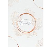 Livre d’Or relié élégant, magnolias dorés: Mariage, Anniversaire, EVJF, Noces, Baby shower, Pacs, Fête, Baptême, Départ retraite | 100 pages à remplir | Format portrait | Pages vierges |