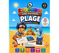 Livre d'activités bilingue Francais - anglais pour enfants de 4 à 8 ans - EXPLORIDOO PLAGE: 29 activités variées + 3 coloriages bonus | Cherche et ... jeux des ombres et bien plus encore !