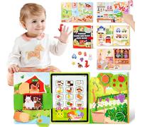 Livre d'Activités Busy Board pour Tout-Petits 1-3 Ans,Jouet Montessori avec Panneau Sonore pour Bébé 1 2 3 4 5 An,Livre d'Activités Éducatif pour Garçons et Filles,Jeu d'Éveil Précoce