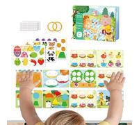 Livre d'activités Carton | Apprentissage cognitif éducatif | Livre sensoriel d'apprentissage - pour Le Temps de Jeu de curiosité intérieur pour Les de 1 à 5 Ans et la Famille Amusant