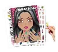 Livre d'activités d'autocollants | Livre de coloriage de conception de ongles | Kit de jouet coloriage de conception de ongle pour école à domicile pour adolescents pour adolescents de voyage pour adu