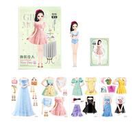 Livre d'activités d'autocollants Princesse, Princess Dress Up Sticker Book, Magnetic Princess Dress Hobe Up Paper Doll, Magnetic Dress Up Book Livre Magnetic Princess Livilor Paper Doll, Princess