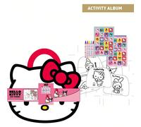 Livre d'activités de coloriage Hello chat pour enfants - Cahier pour enfants avec jeux, dessins, labyrinthes et pages à colorier - Livre éducatif et divertissant - Idéal pour les voyages, les vacances