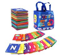 Livre d'activités douces pour , livres de bain pour ,Livres doux en tissu de bain avec chiffres alphabétiques - Ensemble de livres en tissu avec cartes cognitives pour la petite enfance