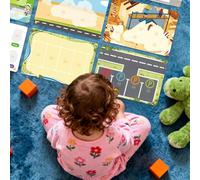 Livre d'Activités en Carton - Jouets Sensoriels d'Apprentissage de la Motricité Fine,Livre Interactif pour Bébés | Pour Voiture Avion Voyage Poussette Chaise Haute Maison Écoles Maternelle Anniversair