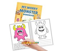 Livre D'activités Monstre Des Inquiétudes Pour Cahier De Coloriage Et De Dessin Émotionnel Pages D'expression Créative Pour La Pratique De La Pensée Consciente Journal D'art Interactif Pour En
