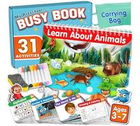Livre d'activités MONTESSORI pour les tout-petits de 3 à 7 ans et plus - Livre d'activités avec 31 activités d'apprentissage interactives - Jouets éducatifs pour garçons et filles de 3 ans et plus -