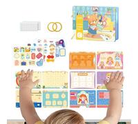 Livre d'activités - Motricité fine Jouet éducatif éducatif | Livre d'activités éducatif silencieux - Convient pour avion, voyage routier, restaurant, poussette, chaise haute, écoles, maternelle