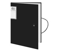 Livre D'affichage A4, Dossiers de Présentation, Plastique Reliure Protège-Documents avec 60 Pochettes Transparentes Affichage Livre Présentation pour L'œuvre D'art