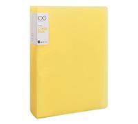 Livre D'affichage A4 PP avec 100 Pochettes Transparentes, A4 Reliure Protège-Documents, Livre de Présentation avec Pochette, Dossier de Projet de Présentation pour Feuilles de Rapport (Jaune)