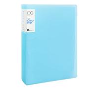 Livre D'affichage A4 PP avec 100 Pochettes Transparentes, A4 Reliure Protège-Documents, Livre de Présentation avec Pochette, Dossier de Projet de Présentation pour Feuilles de Rapport (Bleu)