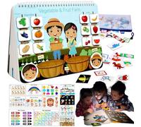Livre d'âge préscolaire - Ressources d'apprentissage préscolaire, compétences motrices fines | Livre d'activités éducatives et sensorielles de 12 pages | Préparation à la maternelle pour 3-5 ans