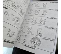 Livre d'apprendre à dessiner, activités artistiques mignonnes, 28 x 22 x 1 cm, guide de dessin étape par étape, illustrations amusantes, pages robustes, carnet d'exercices artistiques, design
