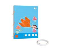 Livre d'apprentissage 3D avec 9/12/15 solides pour enseigner le volume et la surface (avec ruban adhésif double face) Hyf701 (C, 30 x 21 cm)