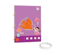 Livre d'apprentissage 3D avec 9/12/15 solides pour enseigner le volume et la zone (avec ruban adhésif double face) Hyf701 (A, 30 x 21 cm)