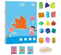 Livre d'apprentissage à la géométrie 3D, design de corde tressée sûre, formulaire de volume et de surface avec 9/12/15 solides pour les familles et les enfants, 15 modèles