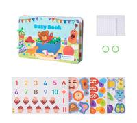 Livre d'apprentissage de dessin animé, livre occupé, apprentissage précoce, autocollants de développement, visuels interactifs pour tout-petits, sensoriels pour bébés, livres silencieux de dessin