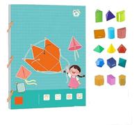 Livre d'apprentissage de géométrie 3D à tirer, formules de volume et de surface, corde tressée sécurisée. (12-Models)