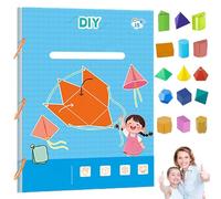 Livre d'apprentissage De Géométrie 3D Koyoata Pull String, Jeu d'apprentissage De Géométrie 3D à Faire Soi-Même avec Une Conception De Corde Tressée. Enseignez Les Formules De Volume(Blue)
